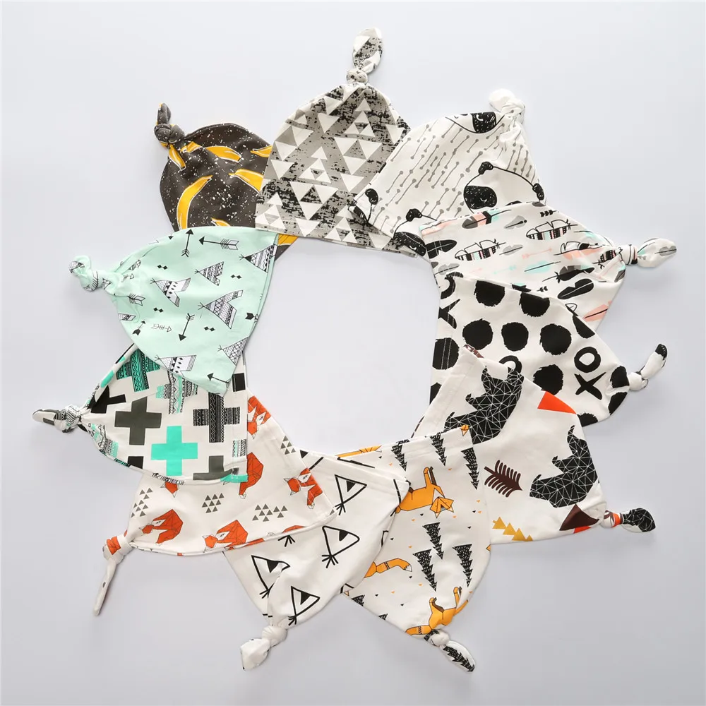 0-36Month Baby Cap Suit Cotton hats Cute Teddy Bear Cartoon Caps Triangle  Newborn Infant baby bebes boy girl Hats