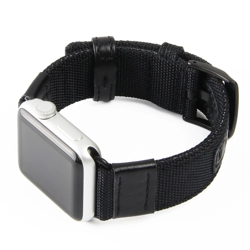 Ремешок для apple watch, плетеный нейлоновый спортивный ремешок для iwatch, 44 мм, 40 мм, серия 4, холщовые мужские часы, кожаные браслеты, ремень-браслет