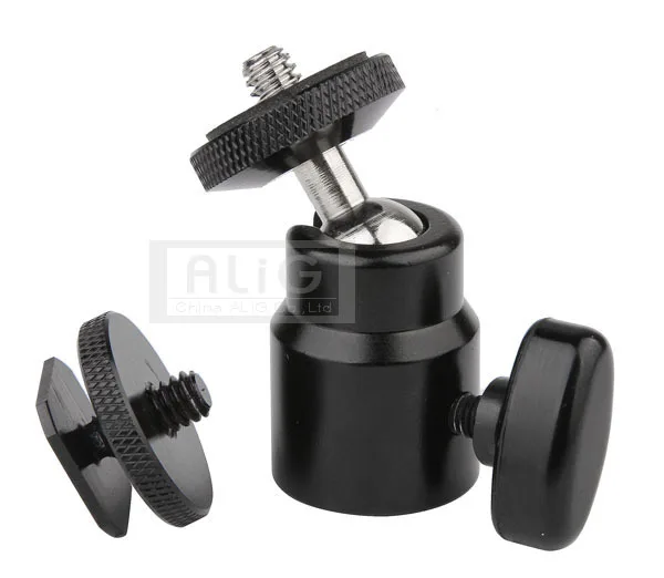

1/4 Screw mini tripod ball head ballhead flash hot shoe adapter holder for digital camera mini camcorder