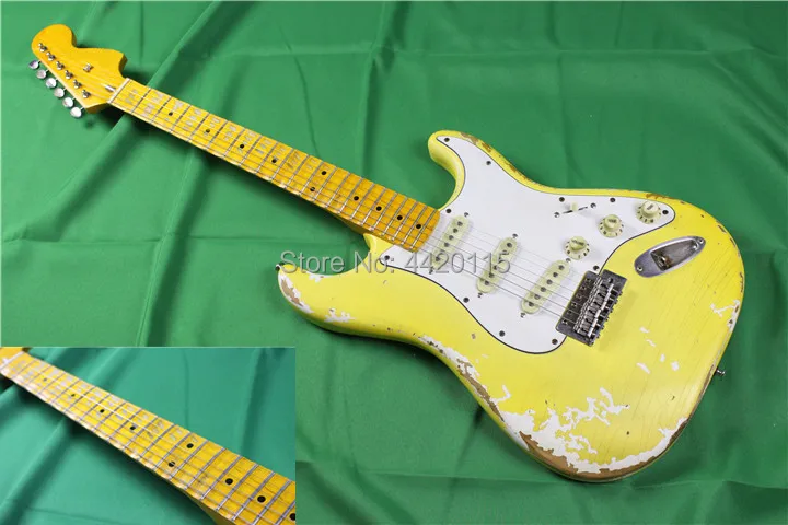

Master built Yngwie st electric guitar, deluxe headstock,scallop fingerboard,handmade strat guitar high quality free ship