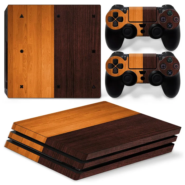 Популярные видео игры Заказные деревянные конструкции для ps4 pro кожи наклейки с разными рисунками