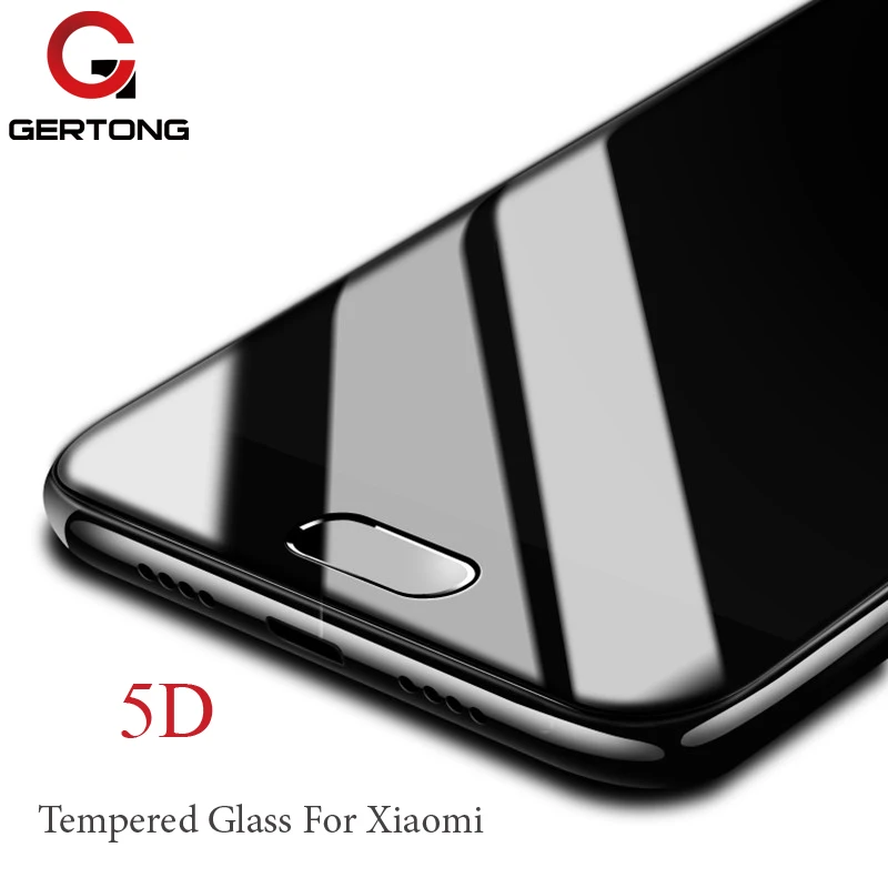 

GerTong 5D Curved 4D Tempered Glass For Xiaomi Mi6 Mi A1 5X 8 SE Redmi Note 4 5 Global 5A 4X 5 Plus Screen Protector Cover Film