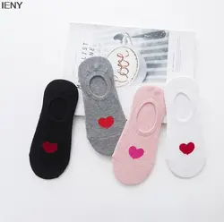 IENY/весенне-летние хлопковые женские носки силиконовые Нескользящие невидимые носки тонкие носки с любовью 10 пар