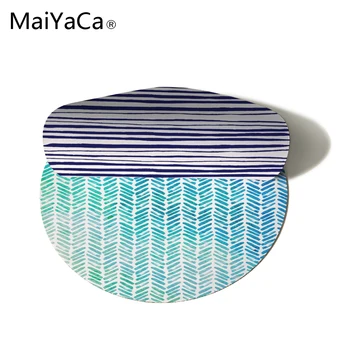 

MaiYaCa Round Simple Geometric Square Pattern White on Black Customize Your Own Image Good Quality Anti-Skid Table Mats