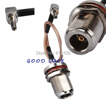 

20pcs/lot RF Pigtai N Female Nut to CRC9 male right angle RG316 jumper cable 20cm