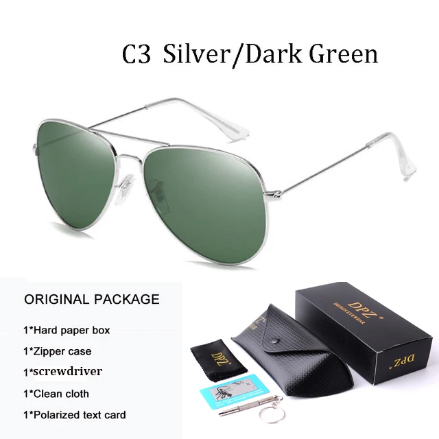 Популярные Классические поляризованные солнцезащитные очки для женщин и мужчин rayeds 60 мм G15 HD линзы для вождения солнцезащитные очки UV400 Gafas 3026 - Цвет линз: 3026 c3
