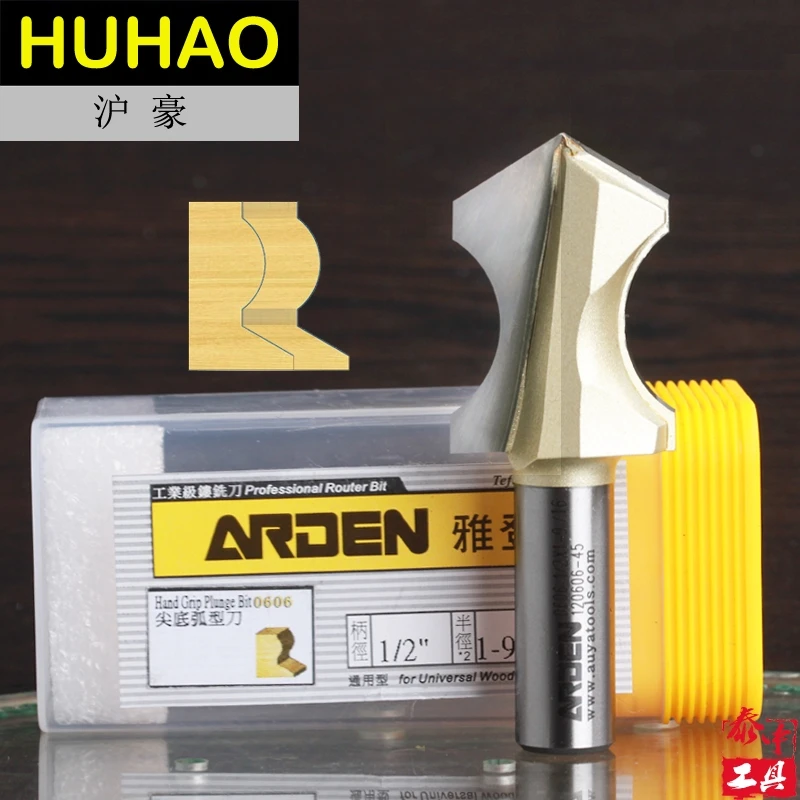 

Woodworking Protrude Semicircle Ogival Base Arden Router Bit - 1/2*1-1/8 x 28.6 mm " Shank - Arden A0606018