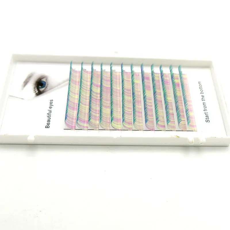 HBZGTLAD абсолютно C/D локон 0,07/0,1 мм 8-15 мм накладные ресницы белый+ фиолетовый Цвет ресницы смешанные цветные ресницы искусственные ресницы для наращивания