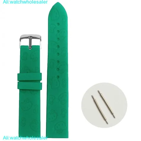 20mm Ocean Blue Cartoon Silicone Jelly Rubber Lady Watch Band Straps WB1086Q20JB