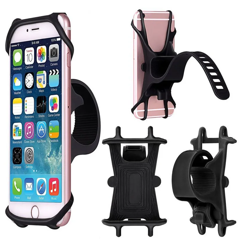 Cheap Hot Selling Universal Bike Phone Holder Mount Anti Shake Silicone Soft Motorcycle Handlebar 1