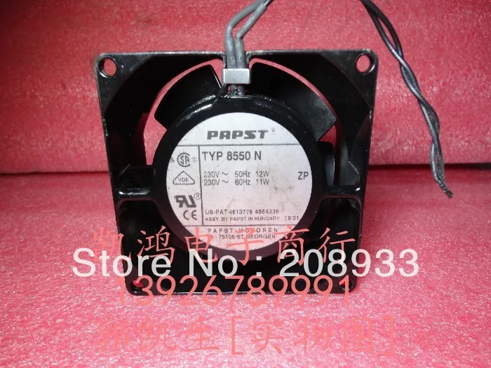 

For Germany Papst 8cm AC fan 8038 230V metal high temperature fan TYP 8550N ++cooling fan