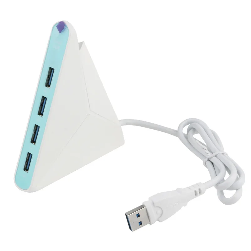 New HC220 Triangular Highspeed 4 Ports USB 3.0 Combo Fast Charger Nightlight HUB for iPhone 6 6S