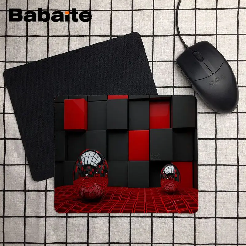 Babaite качественная мышь под заказ коврик 3D вид абстрактный многоцветный волны компьютер Ноутбук Прочный Нескользящий Резиновый коврик для мыши коврик - Цвет: 18x22cm