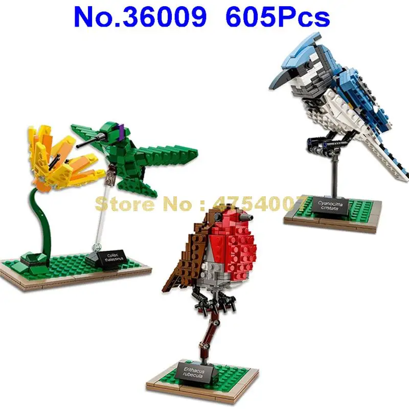 

605pcs creative series the birds building block 21301 Toy