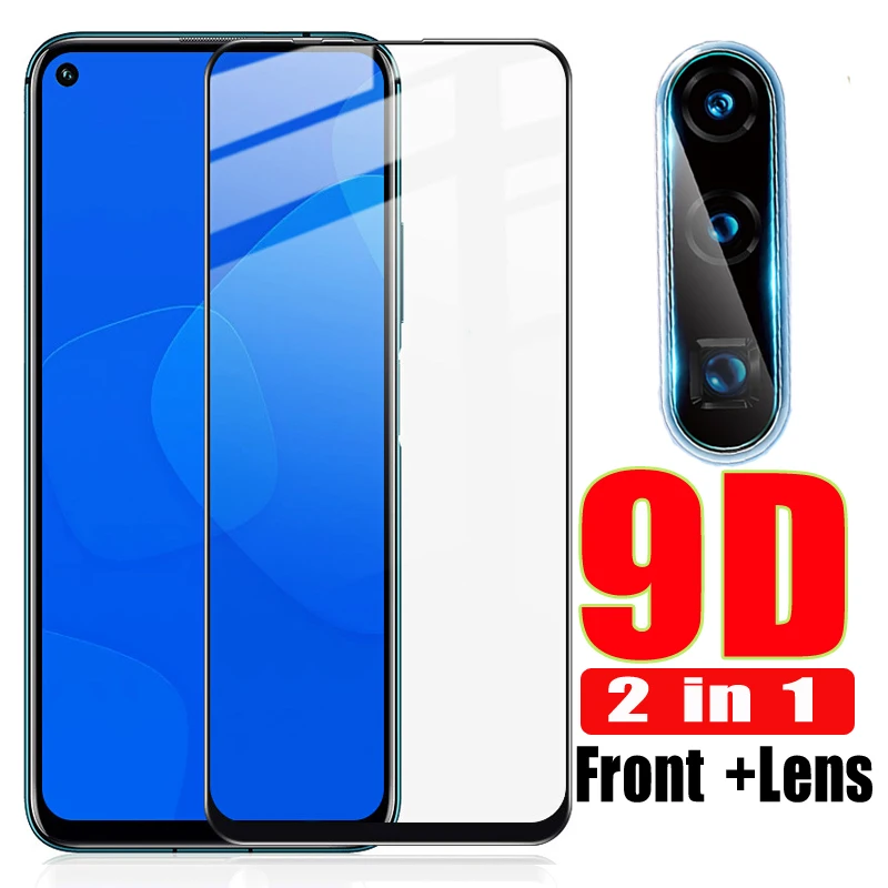 

2 in 1 Glass for Huawei Honor 20 Pro View 20i 10i 9 10 Lite Glass Honor 8X Max 8S Camera Screen Protector Lens Full Cover Honor9