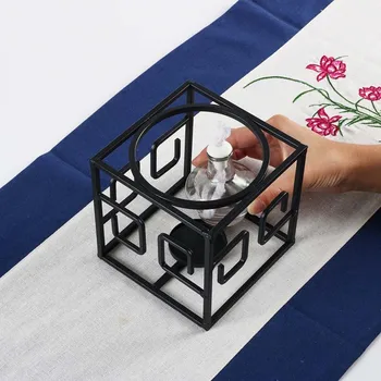 

Japanese-style Cast Iron Vintage Alcohol Candle Warm Tea Stove Tea Ceremony Heating Water Base Teapot Holder Accessories Gifts