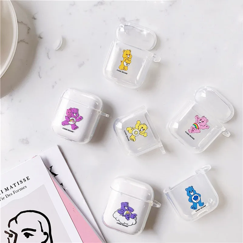 

Cute Case for airpods Earphone Case For AirPods Cover Cartoon Bear Soft TPU Silicone Capa Wireless Headset for Airpods Case Bag
