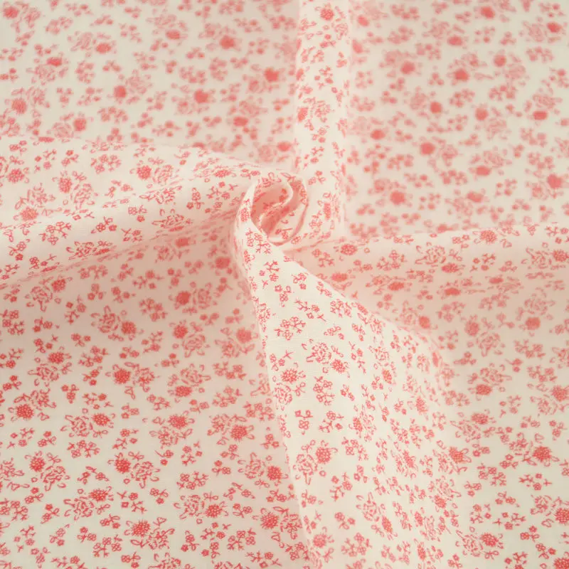 New Arrivals 100% Cotton Fabric Tecido Red Flowers Design Cloth Decoration Sewing Tela Patchwork Plain Scrapbooking Textile |