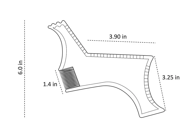 Идеальная Расческа для бороды для ухода за лицом для мужчин прозрачный черный трафарет профильная Расческа для укладка бороды инструмент для формирования бороды вкладыш-шаблон