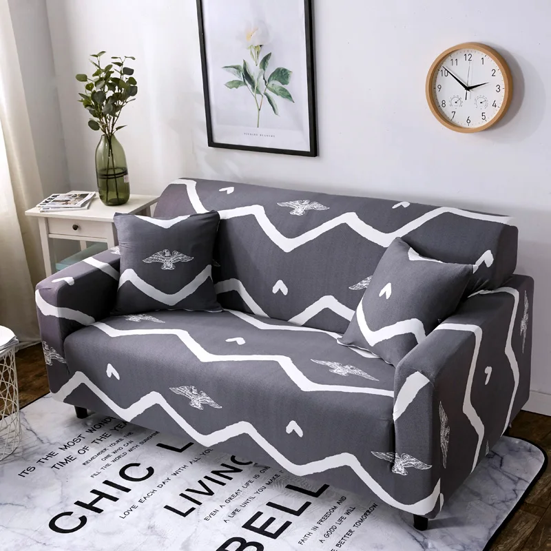 Slipcovers диван эластичный стрейч хлопок плотный обертывание все включено скольжение-стойкое кресло loveseat чехол для секционного дивана полный диван - Цвет: Color 14