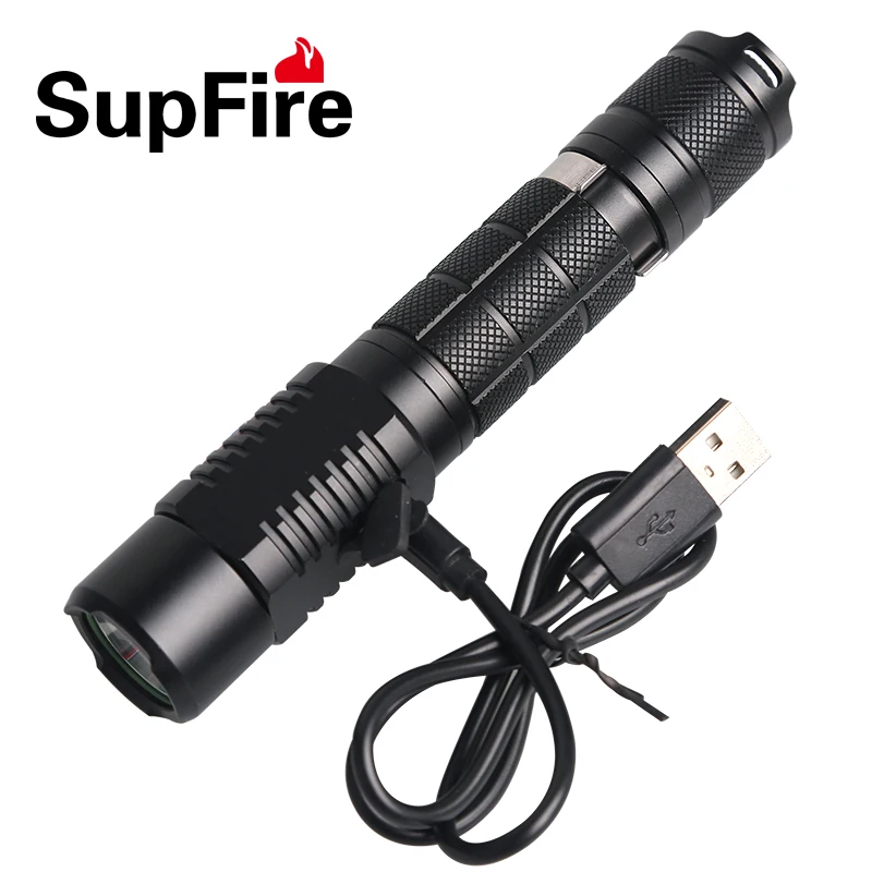 Новый Умный Supfire A3 Cree XM L2 1100lm 5 Режим USB светодиодный фонарик на 18650 Аккумулятор для