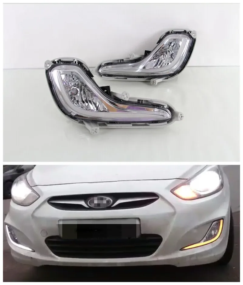 12V Car LED DRL Daytime Running Light Fog Lamp Driving Light With Turn