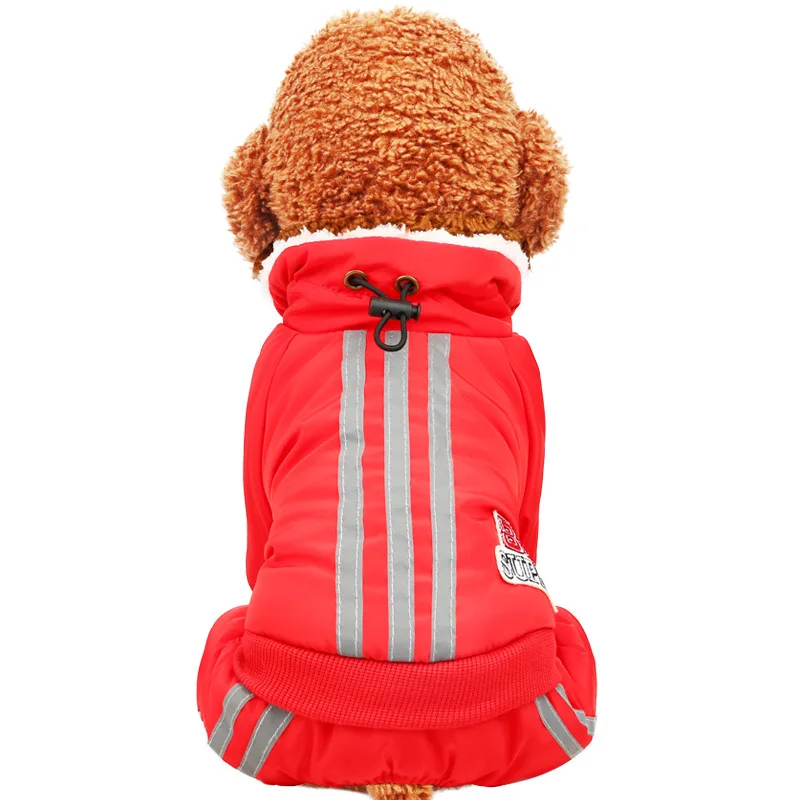 Теплая зимняя одежда для собак пальто толстые комбинезоны для собак флисовая одежда для маленьких собак Одежда для питомцев 2 цвета XS s m l xl