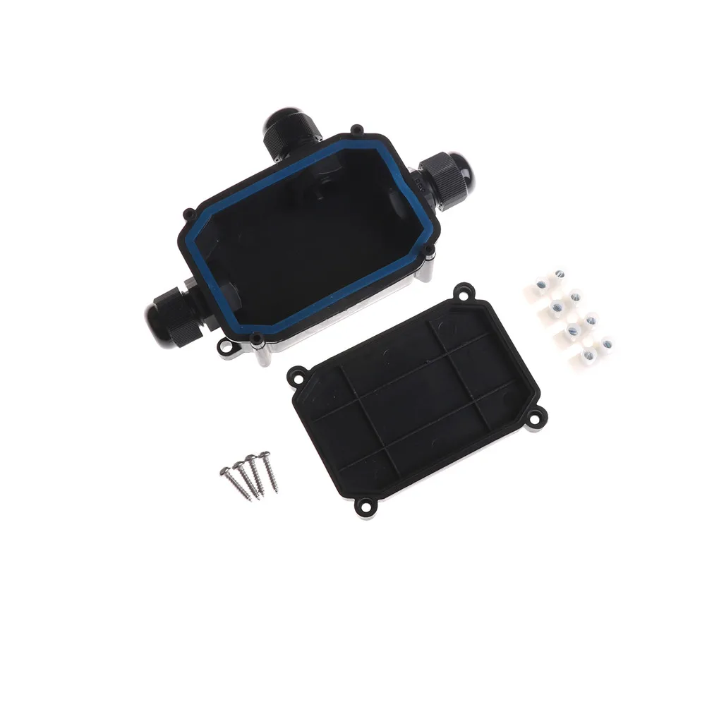 

1PCS IP66 Plastic Black Cable Wire Connector Gland Electrical Junction Box Waterproof Can Be Used For Underwater Lights