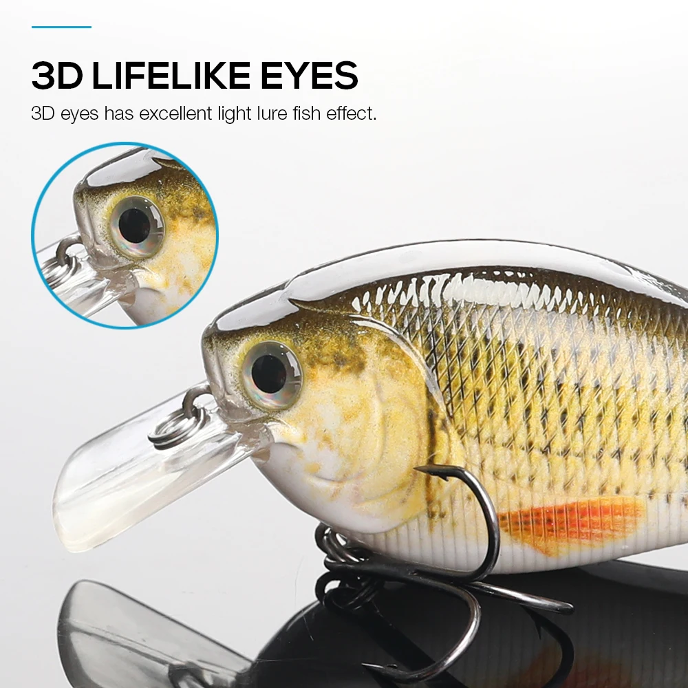 7 см 15 г Высокое качество Swimbait Crankbait жесткая приманка для рыбалки с 3D глазами