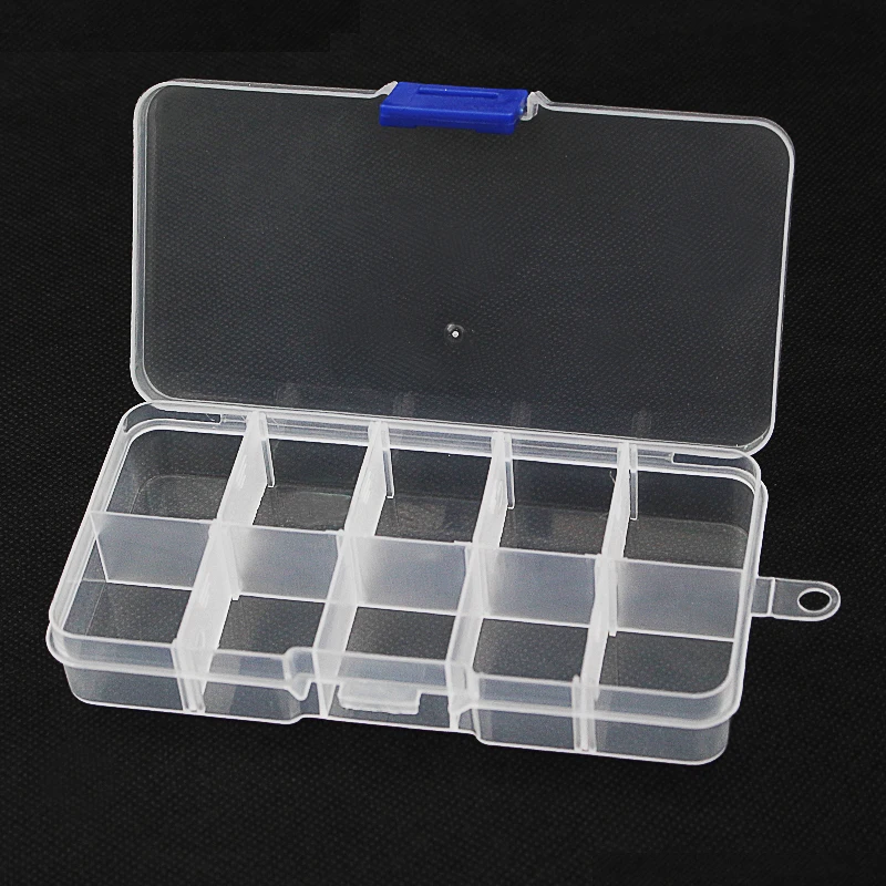 Electronic Accessories Storage Box 10grid Detachable Plastic Storage