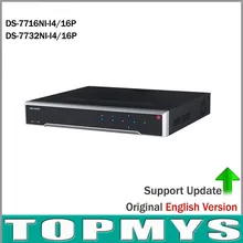 POE NVR DS-7716NI-I4/16P DS-7732NI-I4/16P With 16CH POE H.265 12MP NVR Support Alarm and Audio Output