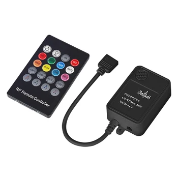 

DC 5~24V Music LED Controller RF Sound Induction Remote Controllers for 5050 RGB Led Strips lights New Version