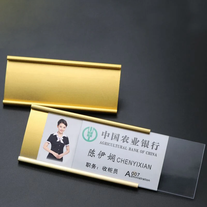 pcs Blank Changeable Name s Reusable Badge With Magnetic Or Pin Hotel Staff Name Badge With Metal Nameplate Badge Holder Accessories Aliexpress