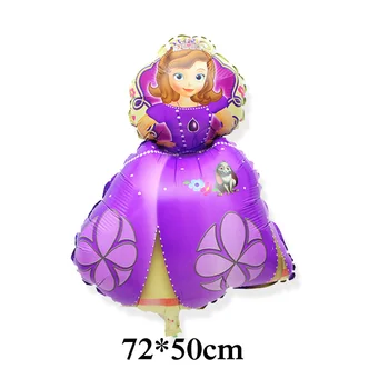 

50pcs sofia balloon foil material irregular princess helium balloons for wholesale