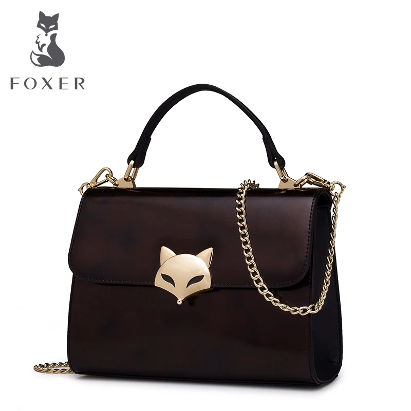 

FOXER Brand Women Cow Split Leather Shoulder Bag Female Handbag Crossbody Bag for Lady Messenger Bag Fashion FOX S Bags
