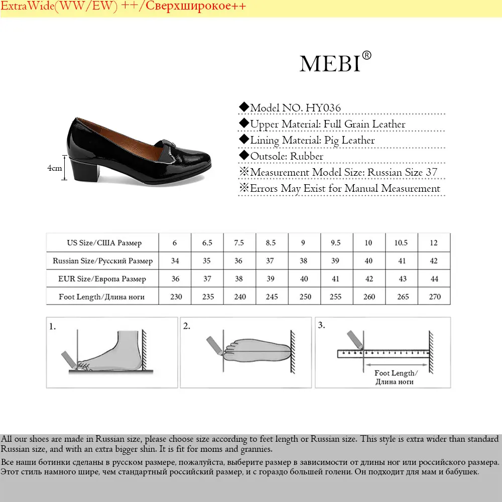 MEBI Vollnarbenleder WWEW Extra Breite Schuhe Frau Casual MEBI Vollnarbenleder WWEW Extra Breite Schuhe Frau Casual