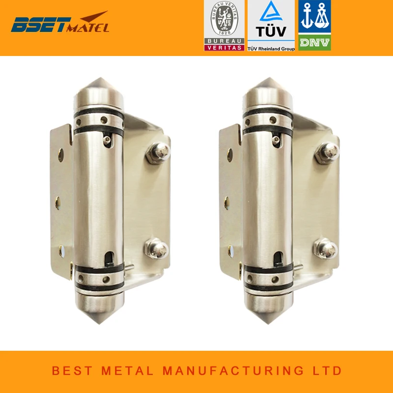 2 Pieces Mirror polish 316 Stainless steel Self Closing Hinges of glass to square post or