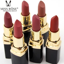 

Miss Rose Brand 2017 New Lipstick Lot Matte Cosmetic Waterproof Long Lasting Pigment Velvet Sexy Lip Matte Nude Lipstick Kits