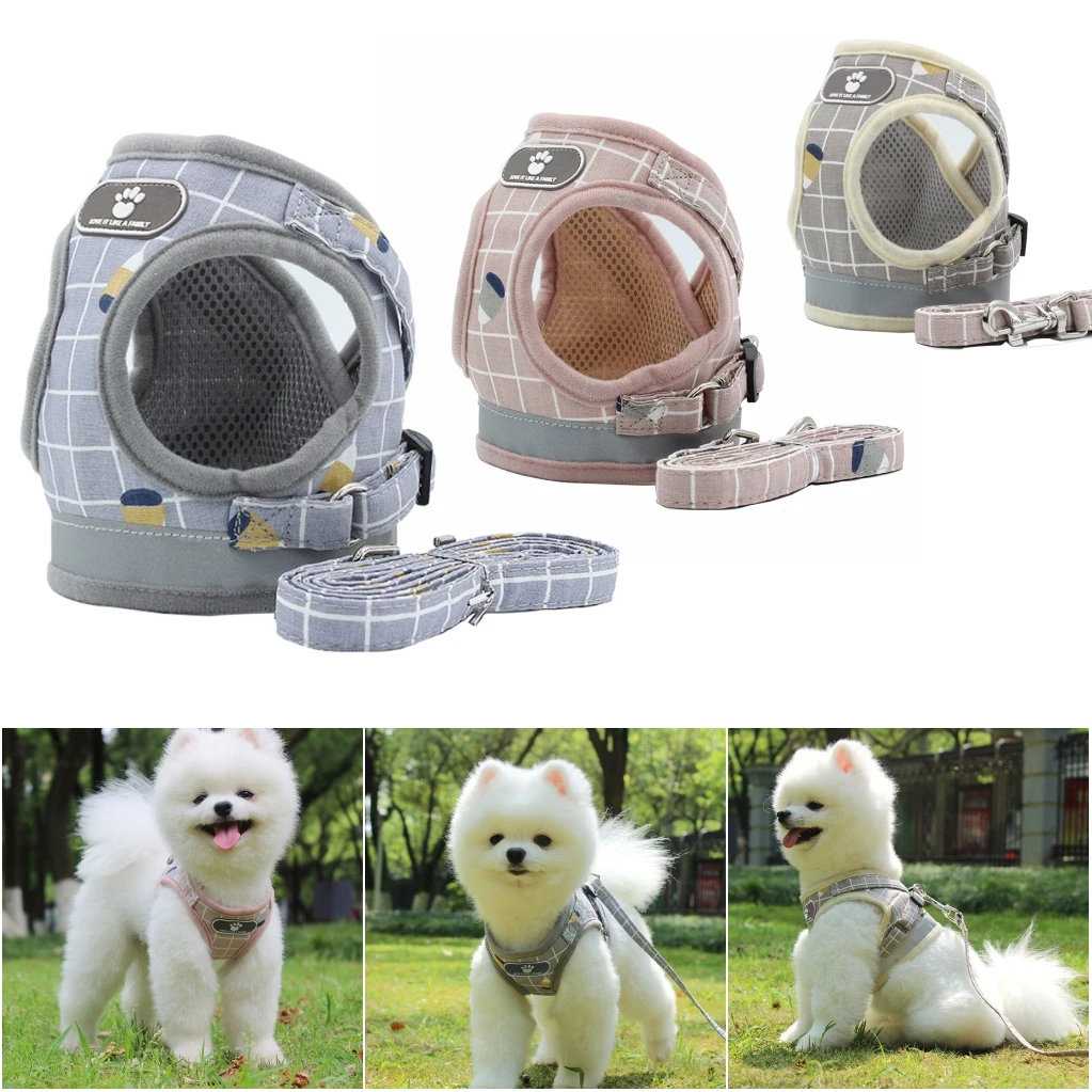 

Various Safety Walking Puppy Pet Harness Set Cartoon Dog Cat Harness Leashes + Matching Lead Leash