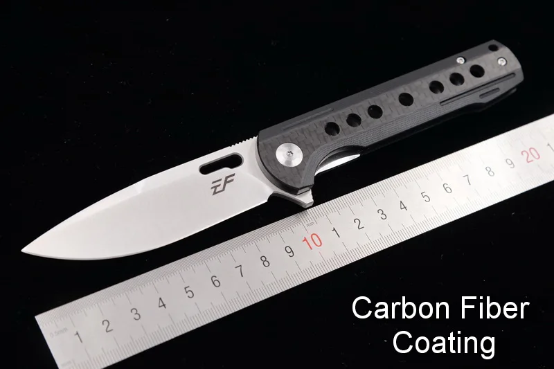 Carbon fiber coating Eafengrow 1971 настоящий D2 Сталь 60 HRC G10 шарикоподшипник из углеродного волокна складной Кемпинг Охота выживания на открытом воздухе EDC инструмент кухонный нож - Цвет: Carbon fiber coating
