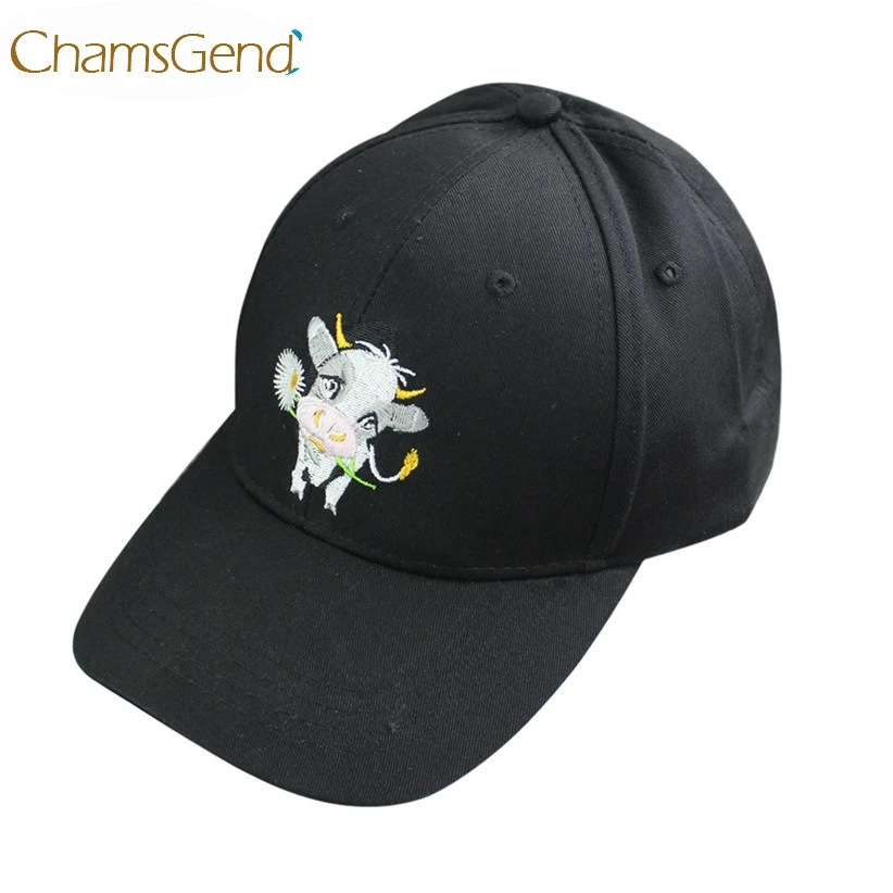 Brand New Embroidery Cow Animals Pattern Hip Hop Baseball Cap 80416in