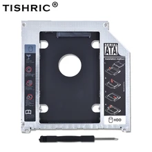 TISHRIC для Macbook Air Pro 1" 15" 1" SuperDrive Оптический отсек 2nd HDD Caddy 9,5 мм SATA 3,0 SSD чехол Корпус для HDD Optibay