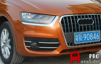 

ABS Chrome Front head Light Lamp Eyelid Cover trim 2pcs For Audi Q3 2012-2016