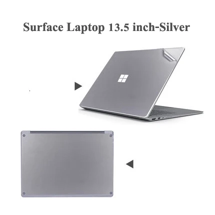 Супер тонкий ПВХ чехол для ноутбука наклейки для microsoft поверхность ноутбука 13,5 дюймов Анти-пыль виниловая наклейка ноутбук кожи наклейки - Цвет: silver