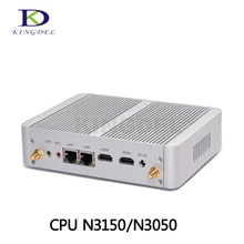 Безвентиляторный Мини Настольных ПК Intel Celeron N3150 Quad Core HTPC Dual LAN Небольшой Размер Компьютер Мини-ПК
