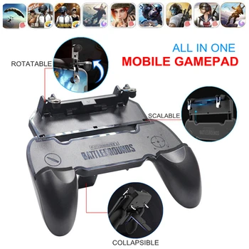 

Free Fire PUBG Mobile Gamepad Controller Joystick PUGB Mobile Game Pad with L1 R1 Triggers L1R1 Button for iPhone Android Phone