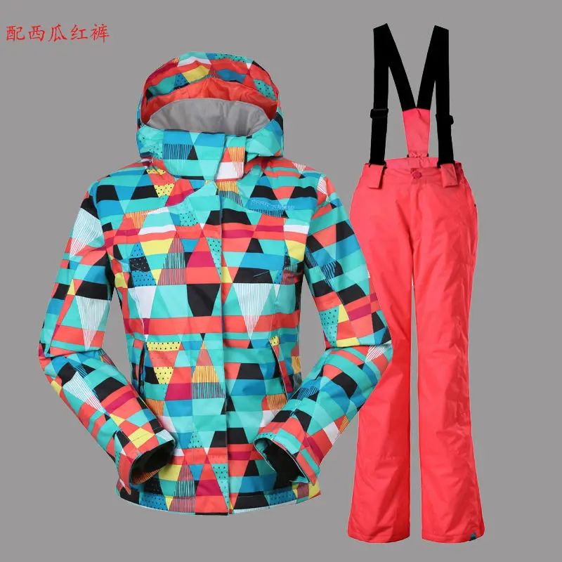 

Gsou Snow Girls Ski Suit Kids Ski Jacket Ski Pants Parent-child Female Children Ski Suits Free Shipping