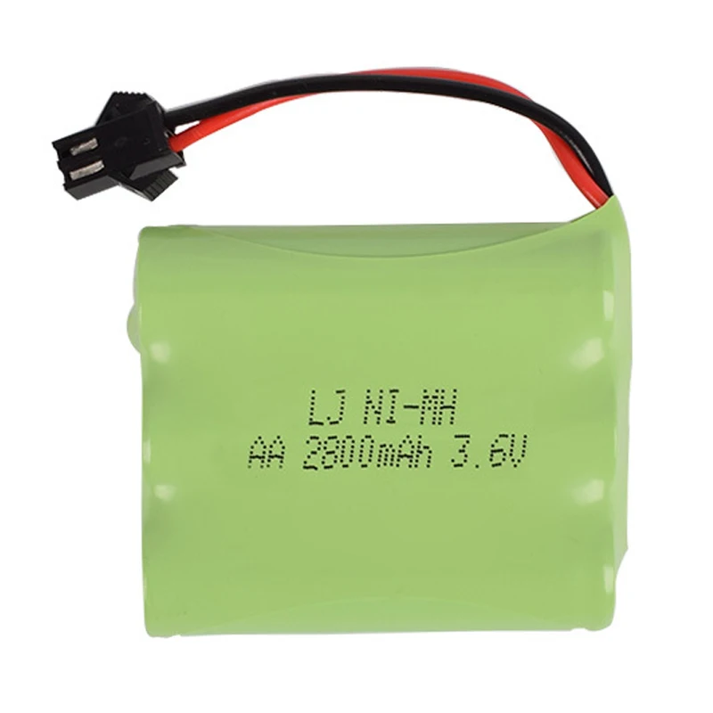 

3.6v 2800mah AA NI-MH SM-2P Plug NI-CD 700mah Battery Remote deformation car Electric toys ship robot rechargeable free shipping