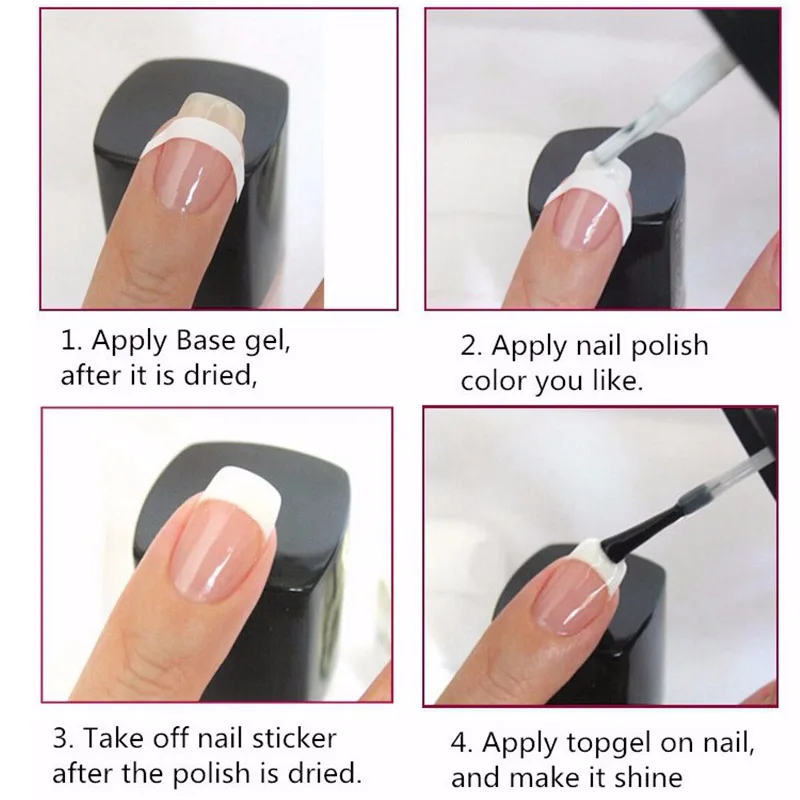 Addfavor дизайн ногтей руководство советы Стикеры s типа сделай себе сам Дизайн Наклейка шаблон французский маникюрные трафареты для УФ-гель для дизайна ногтей Стикеры 18 шт./упак