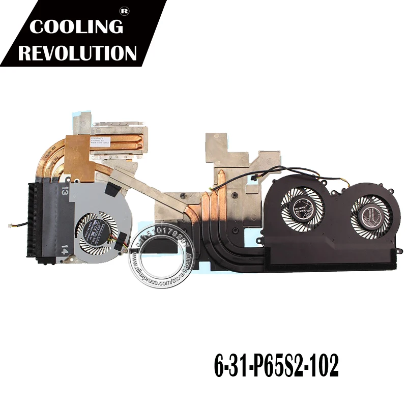 Ventilador e Dissipador de Calor Original para Clevo 6-31-p65s2-102 P671rp6-g